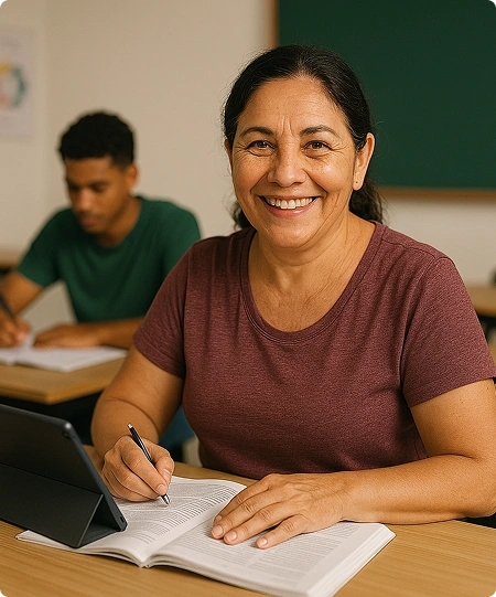 Colaboradores em ambiente educacional